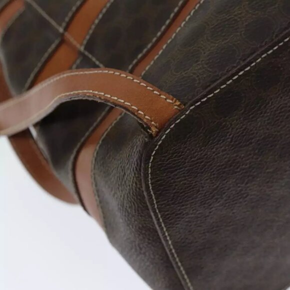 CELINE Macadam Canvas Backpack PVC Brown